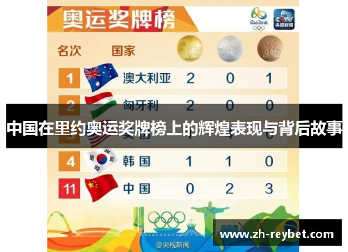 中国在里约奥运奖牌榜上的辉煌表现与背后故事